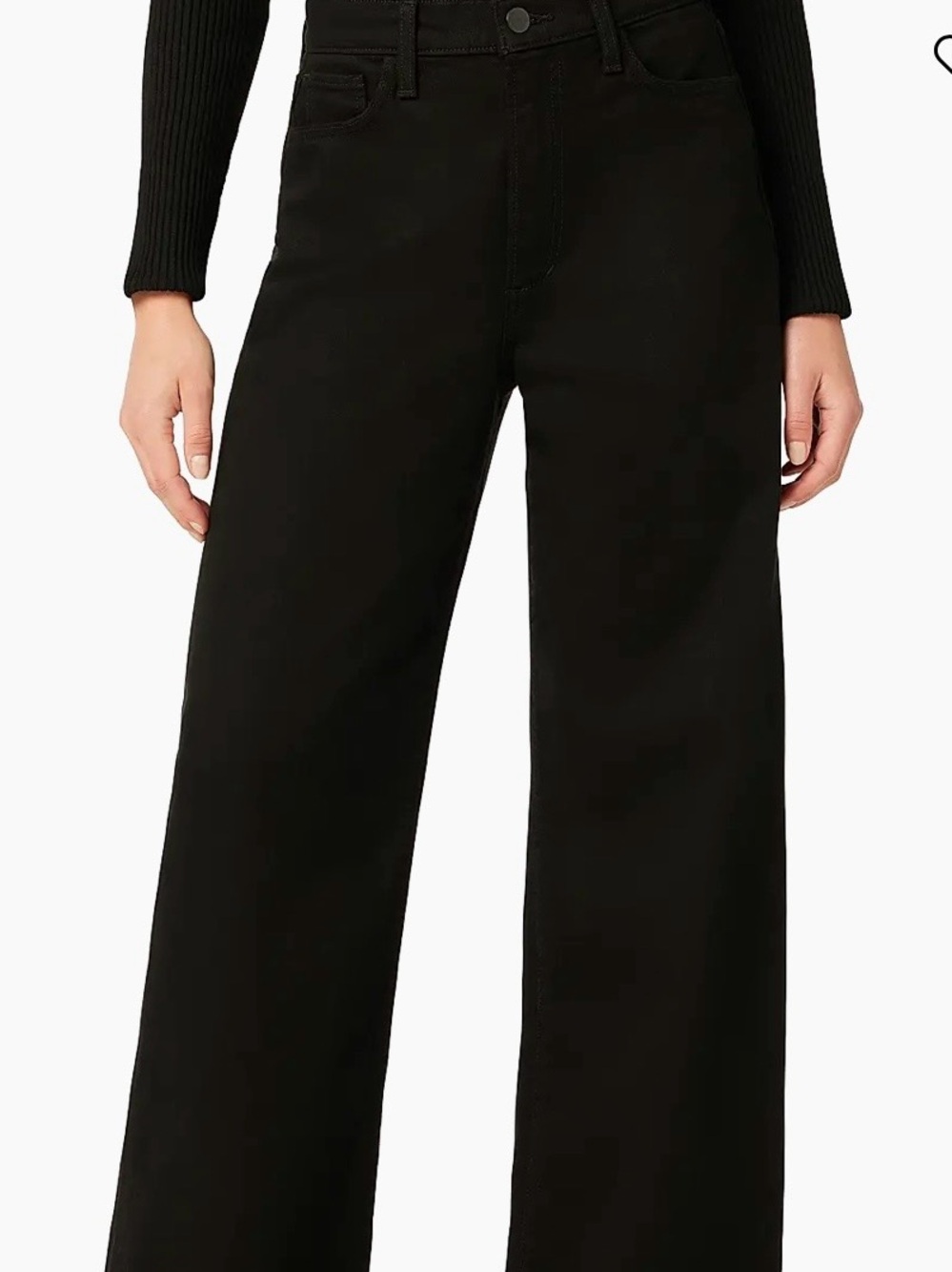 Joe's Jeans Black High-Waist Wide Leg Jeans